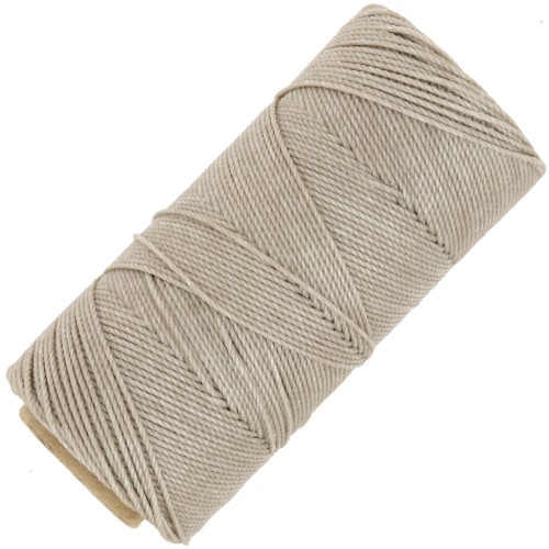 1.5mm Linhasita waxed thread spool for micro macramé - Beige (05) x116m