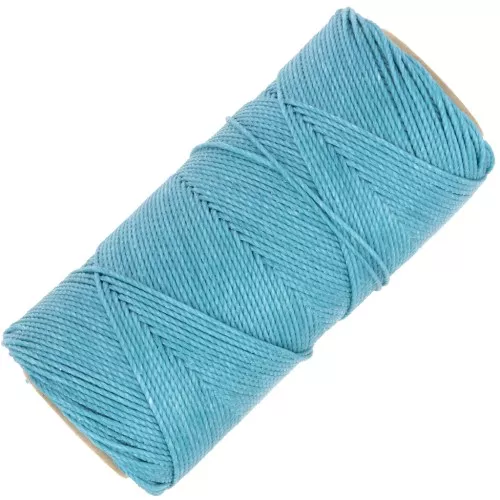 1.5mm Linhasita waxed thread spool for micro macramé - Turquoise (229) x116m