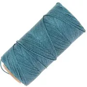 1.5mm Linhasita waxed thread spool for micro macramé - Teal (228) x116m