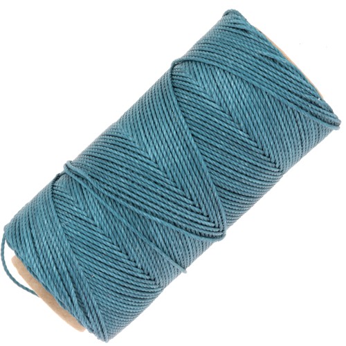 1.5mm Linhasita waxed thread spool for micro macramé - Teal (228) x116m