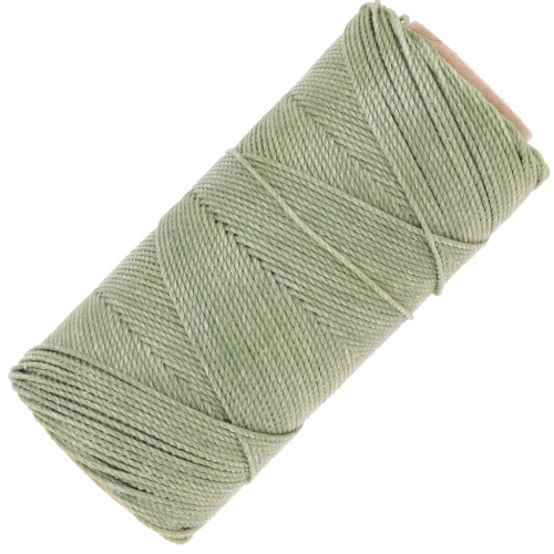 1.5mm Linhasita waxed thread spool for micro macramé - Military Green (90) x116m