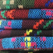 Ethnic cotton Cord 6.5 mm Bleu/Brown Mix x5m|raw }}