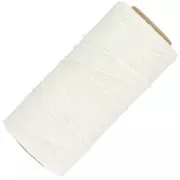 1.5mm Linhasita waxed thread spool for micro macramé - White (BCO ALV) x116m