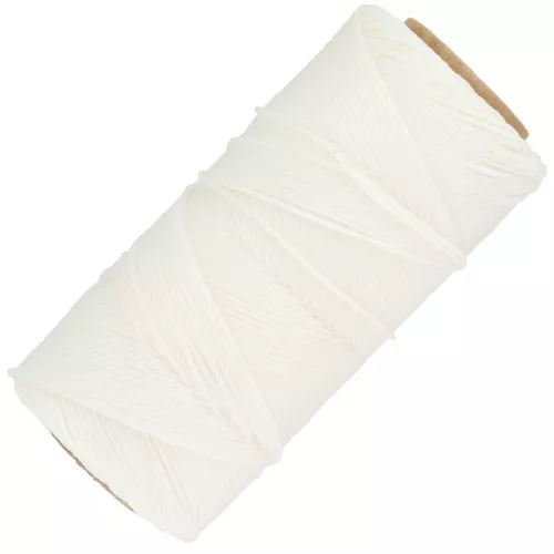 1.5mm Linhasita waxed thread spool for micro macramé - White (BCO ALV) x116m