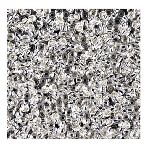 Miyuki Seed beads 15/0 0001 - Crystal Silver Lined x8g