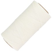 0.5mm Linhasita waxed thread for micro macramé - Metallic white Luz Negra x335m
