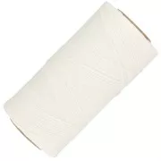 0.5mm Linhasita waxed thread for micro macramé - Metallic white Luz Negra x335m