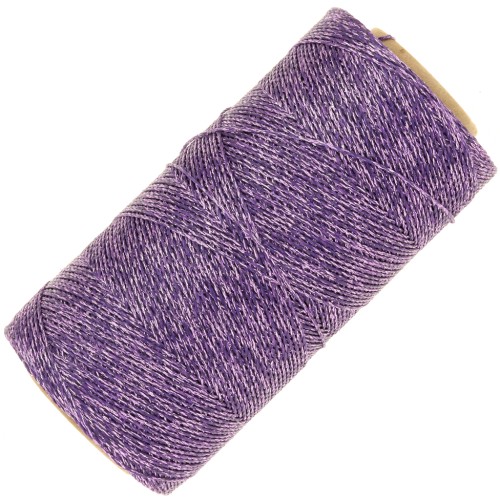 0.5mm Linhasita waxed thread for micro macramé - Metallic purple (Purpura) x335m