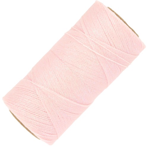 0.5mm Linhasita waxed thread for micro macramé - Iridescent pink (Flamingo) x335m