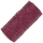 0.5mm Linhasita waxed thread for micro macramé - Dark pink metallic (Pink) x335m