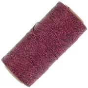 0.5mm Linhasita waxed thread for micro macramé - Dark pink metallic (Pink) x335m