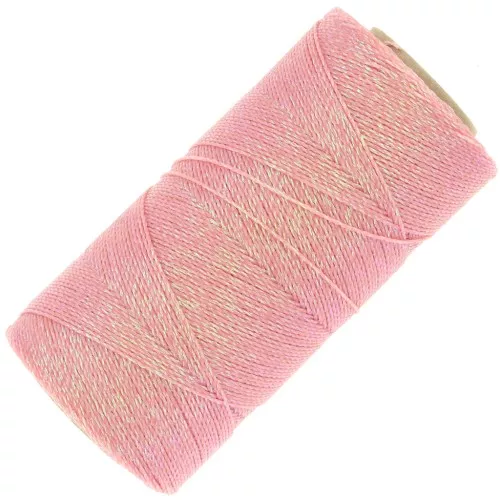 0.5mm Linhasita waxed thread for micro macramé - Iridescent salmon (Salmao) x335m