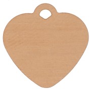 12.5x13mm copper heart charm for overglaze powder x1