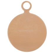 17mm round copper pendant for overglaze powder x1