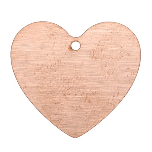 22x24mm copper heart pendant for overglaze powder x1