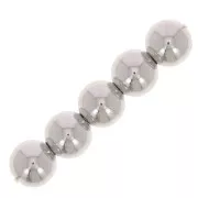 Round beads 6 mm - Silver x20