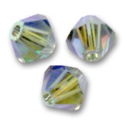 PureCrystal 5328 Crystal Bicones 4mm Black Diamond AB2X x50|raw }}