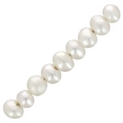 2.5x2mm Round flattened irregular freshwater pearls - Grade AA+ White x20|raw }}