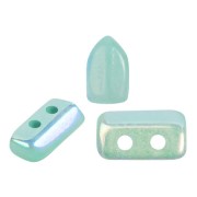 2x5mm Glass beads Piros® by Puca® - Blue Green Opal AB x10g