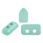 2x5mm Glass beads Piros® by Puca® - Blue Green Opal Mat x10g