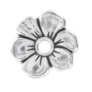 Flower to rivet  13 mm old silver