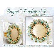 2x5mm Glass beads Piros® by Puca® - Blue Green Opal Bronze x10g