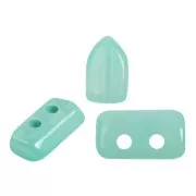 2x5mm Glass beads Piros® by Puca® - Blue Green Opal x10g