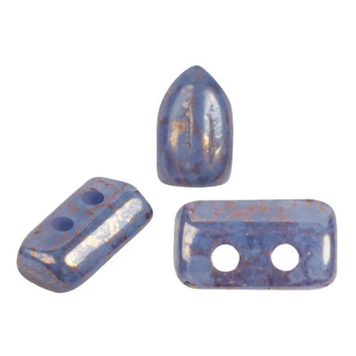 2x5mm Glass beads Piros® by Puca® - Blue Opal Bronze x10g