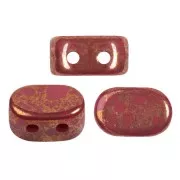 4x6mm Lipsi® glass beads by Puca® - Grenadine Opal Bronze x10g