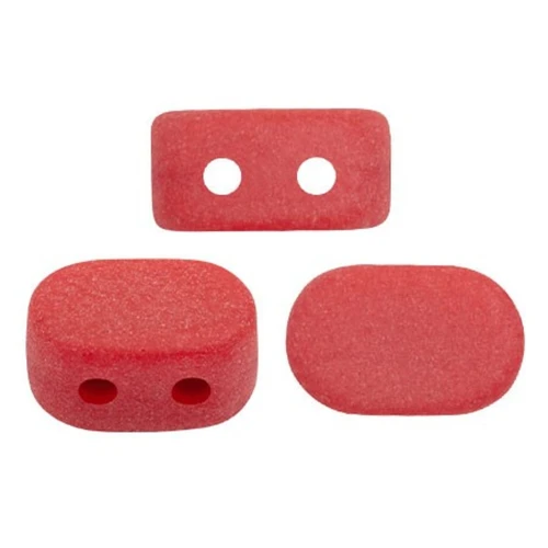 4x6mm Lipsi® glass beads by Puca® - Grenadine Opal Mat x10g