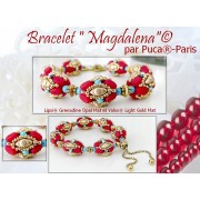 4x6mm Lipsi® glass beads by Puca® - Grenadine Opal Mat x10g