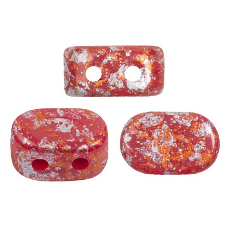 4x6mm Lipsi® Glass beads by Puca® - Grenadine Opal Bronze x10g