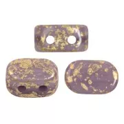 4x6mm Lipsi® Glass beads by Puca® -Amethyst Opal Gold Splash x10g
