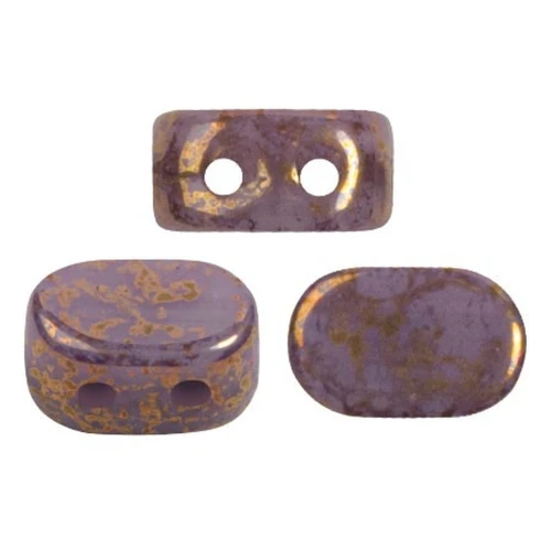 4x6mm Lipsi® Glass beads by Puca® -Amethyst Opal Bronze x10g
