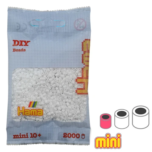 Hama Mini Multi beads white (n°01) x2000