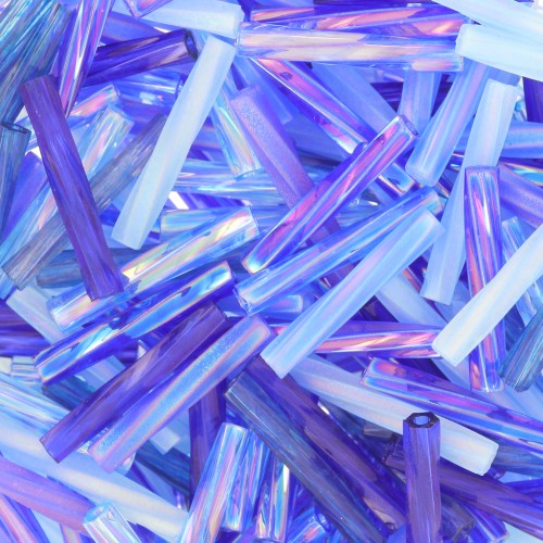 12mm Mix Bugles Twist Miyuki TW2012/MIX02 - Blueberry Pie x10g