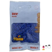 Hama Mini Multi beads dark blue (n°08) x2000