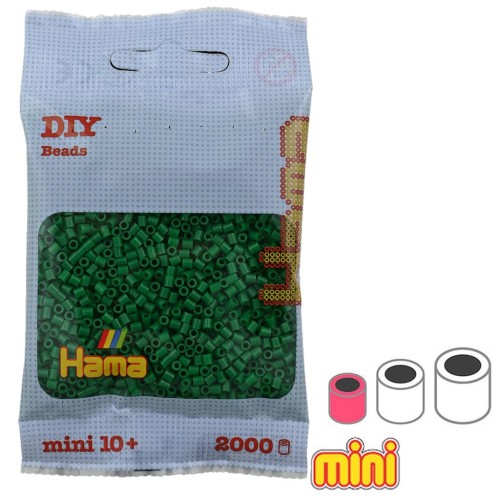 Hama Mini Multi beads green (n°10) x2000