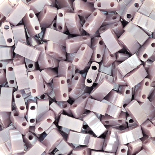 5x2.3x1.9mm Miyuki Half Tila Beads HTL-0437 - Opaque Mauve Luster x10g