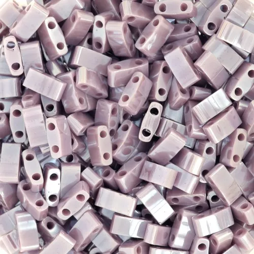 5x2.3x1.9mm Miyuki Half Tila Beads HTL-0437 - Opaque Mauve Luster x10g