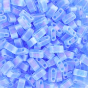 5x2.3x1.9mm Miyuki Half Tila Beads HTL-0150FR - Transparent Sapphire AB Mat x10g