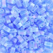 5x2.3x1.9mm Miyuki Half Tila Beads HTL-0150FR - Transparent Sapphire AB Mat x10g
