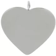 19.5x19mm 316L stainless steel Heart pendants x2