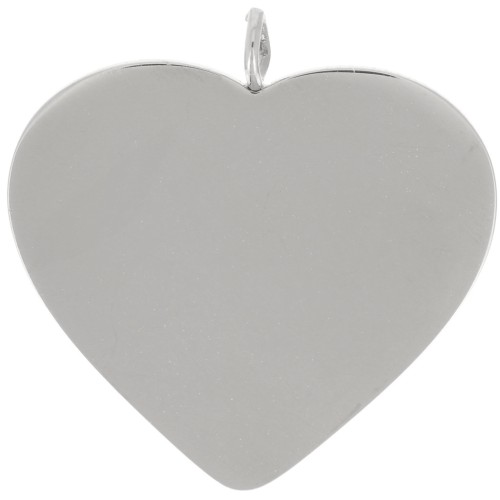 19.5x19mm 316L stainless steel Heart pendants x2