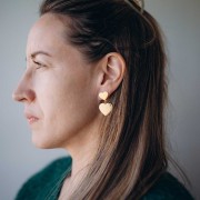 19.5x19mm 316L stainless steel Heart pendants x2