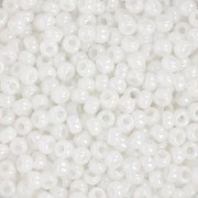 Miyuki seed beads 8/0 0471 - White Pearl AB x8g