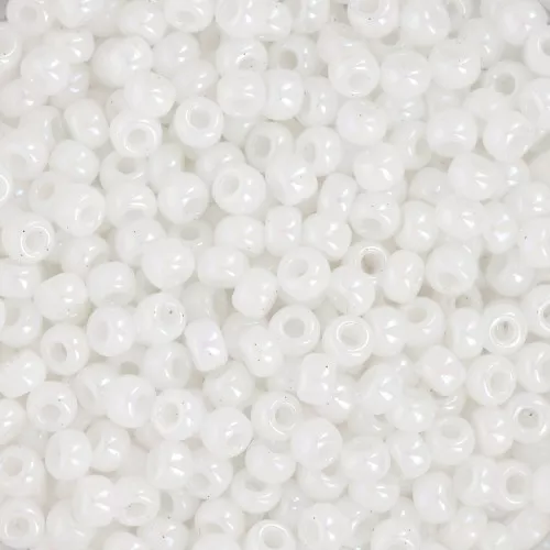 Miyuki seed beads 8/0 0471 - White Pearl AB x8g
