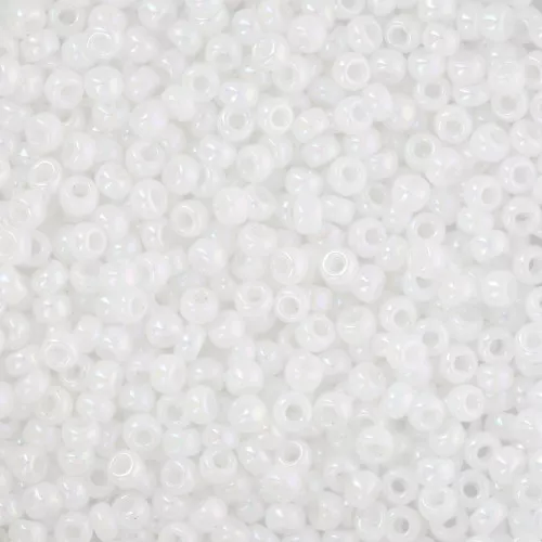 Miyuki seed beads 11/0 0471 - White Pearl AB x8g