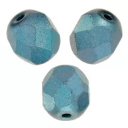 6mm Fire polished beads - Pastel Petrol x25