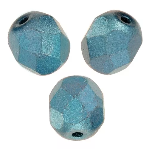 6mm Fire polished beads - Pastel Petrol x25